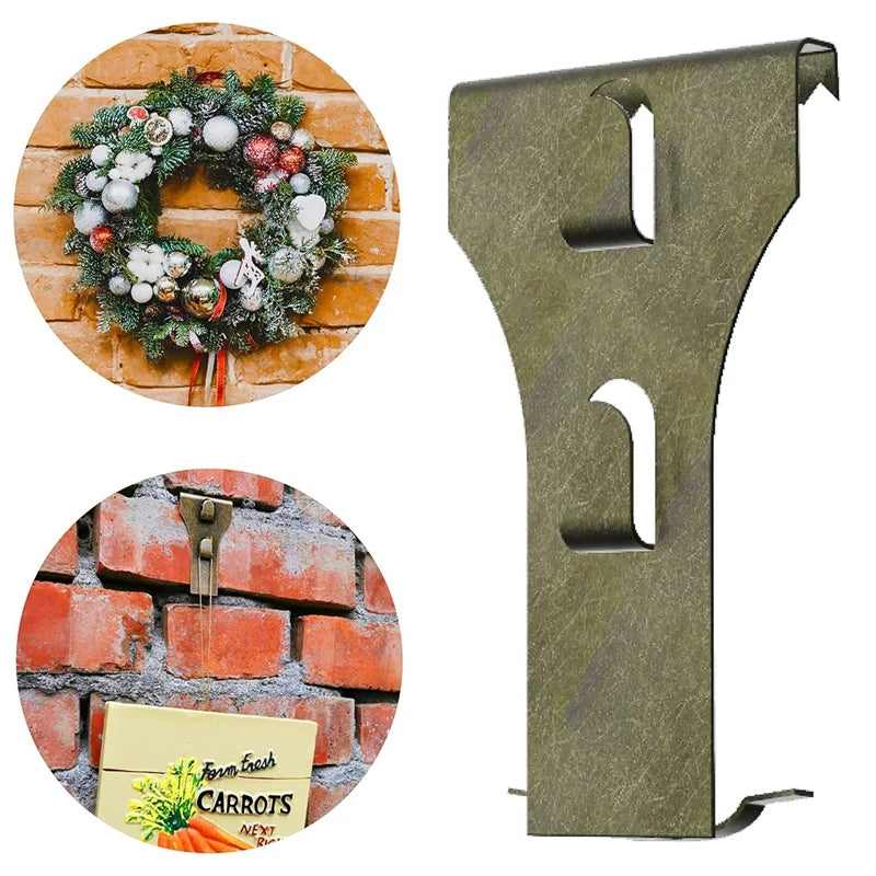 Brick Hook Clips-Bricks Hook Clip for Hanging Outdoors Wall Pictures, Brick Hangers Fastener Hook Brick Clamps 8PCS