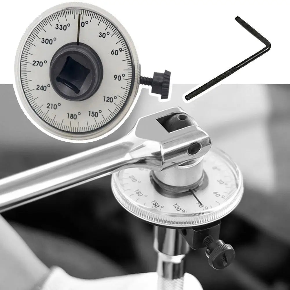 2024 NEW Torque Wrench Torquemeter Dial Hand Tool Calibrated In Degrees Auto Service Equipment Automotive Tools