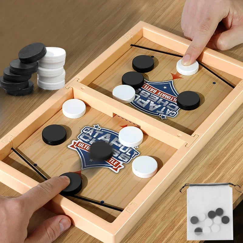 Desktop Battle Board Table Hockey Paced Sling Puck Board Game Fast Sling Puck Winner Party Game Child Adult Double Family Game T