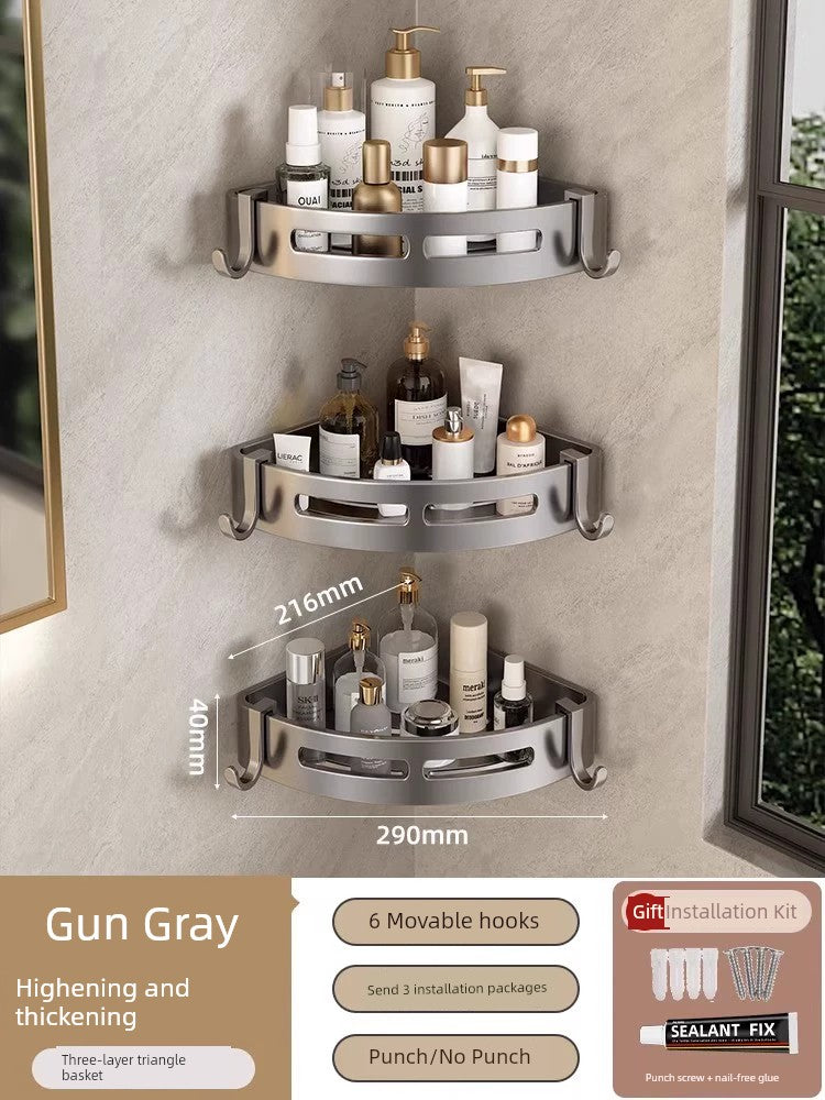 Toilet Punch-Free Wall-Mounted Bath Storage Rack