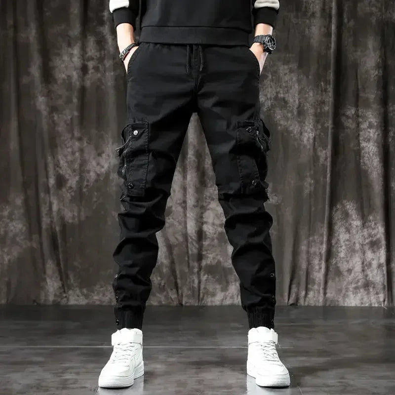 Men's Cargo Pants Outdoor Male Trousers Korean Hiking Loose Biker Motorcycle Cotton Luxury Aesthetic Fashion Baggy Slacks