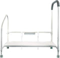 Deluxe Bed Rails for Elderly Adults - Adjustable Height Bed Safety Rail for Seniors with Cane Holder, LED Light, Mesh