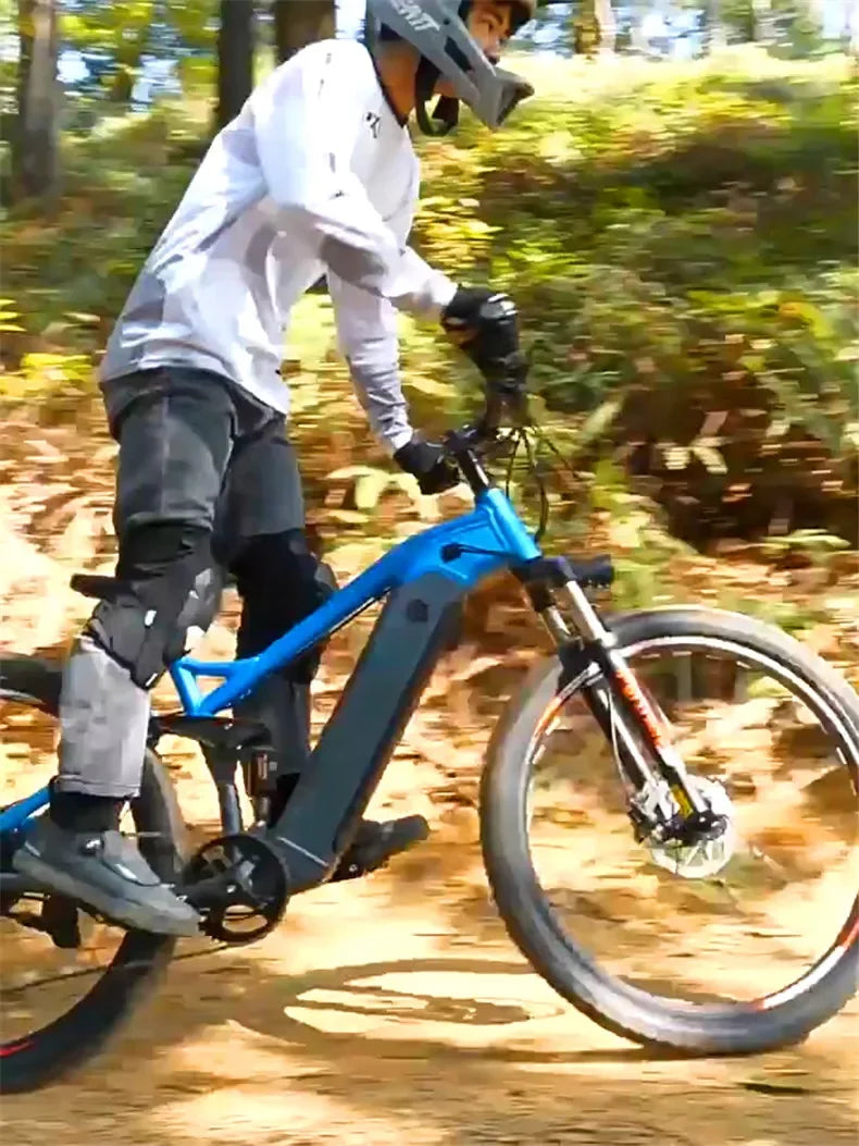 New 26-inch mountain electric bike soft tail bike 1000W48V17AH hydraulic brakes rear-wheel drive hidden lithium battery 50km/h