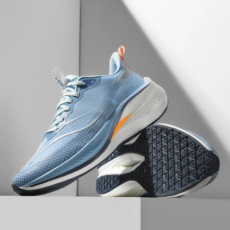 Marathon Air Cushion Carbon Plate Sports Running Shoes Men Breathable Lightweight Comfortable Athletic Tennis Sneakers Footwear