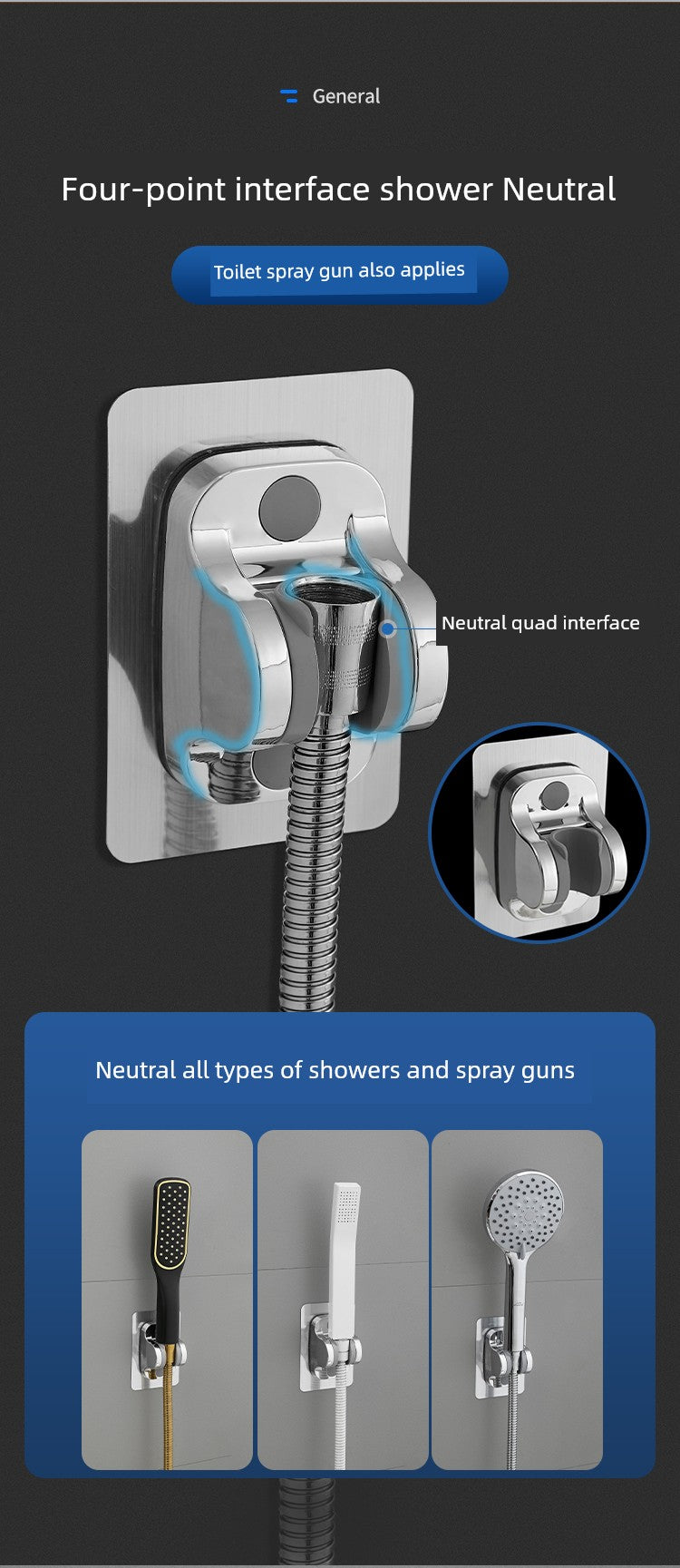 Adjustable Base Water Heater Accessories Shower Bracket