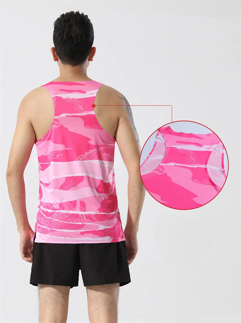 Adult Men Women Running Hiking Shirts Tight Gym Tank Top Fitness Marathon T-shirts Sport Exercise Basketball Vest Clothes D24