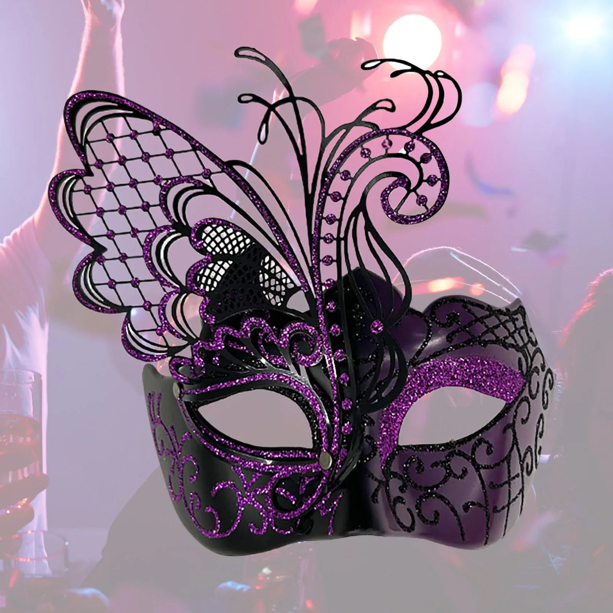 Carnival Masquerade For Women's Faux Feather Party Face Mask Novelty Halloween Christmas Easter Cosplay Party Prom Mask
