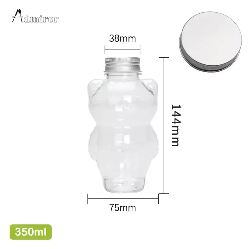 Kawaii Cat Water Bottles for Milk Tea Coffee Juice Portable Drinking Cup Home Transparent Juicing Beverage Drink Bottle Supplies