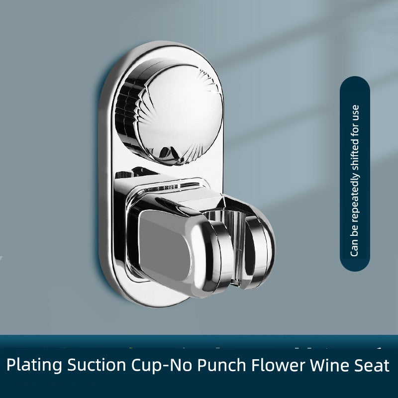 Shower Bracket Punch-Free Fixed Base Shower Nozzle Adjustable Rain Suction Cup Bathroom Shower Head Accessories