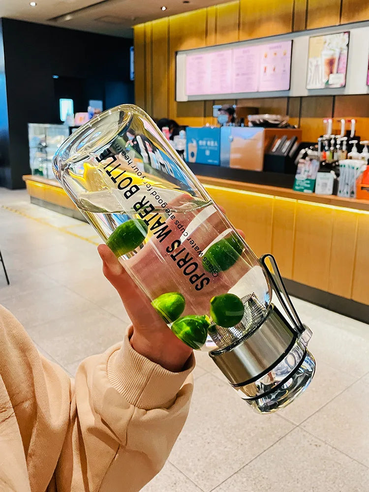 2L Carafe with Shoulder Strap, Sports Water Bottle Outdoor Travel Portable Leak-Proof Beverage Stainless Steel Water Bottle