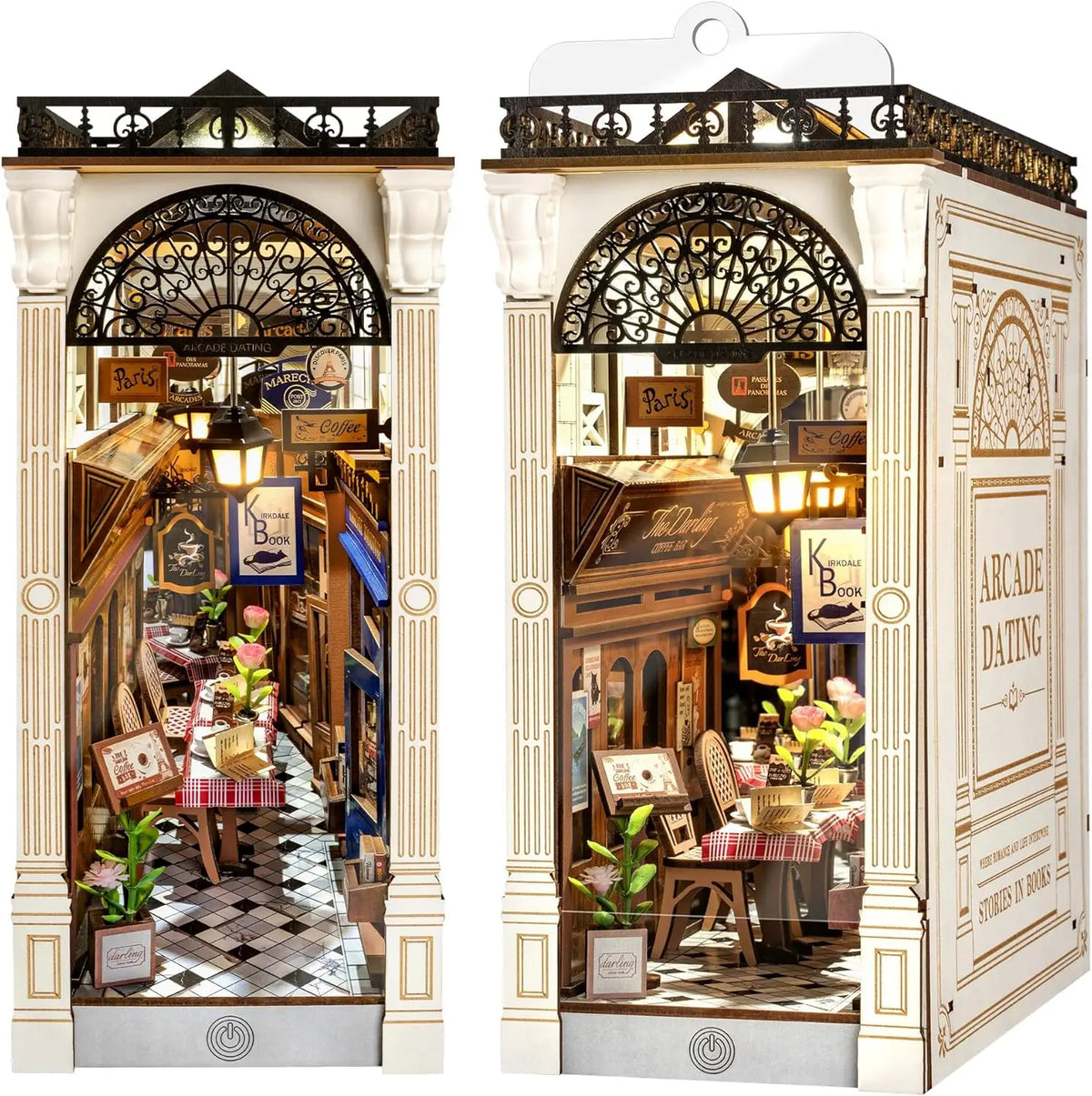 Robotime Rolife DIY Book Nook Wooden Miniature Doll House for Bookshelf Insert Furniture