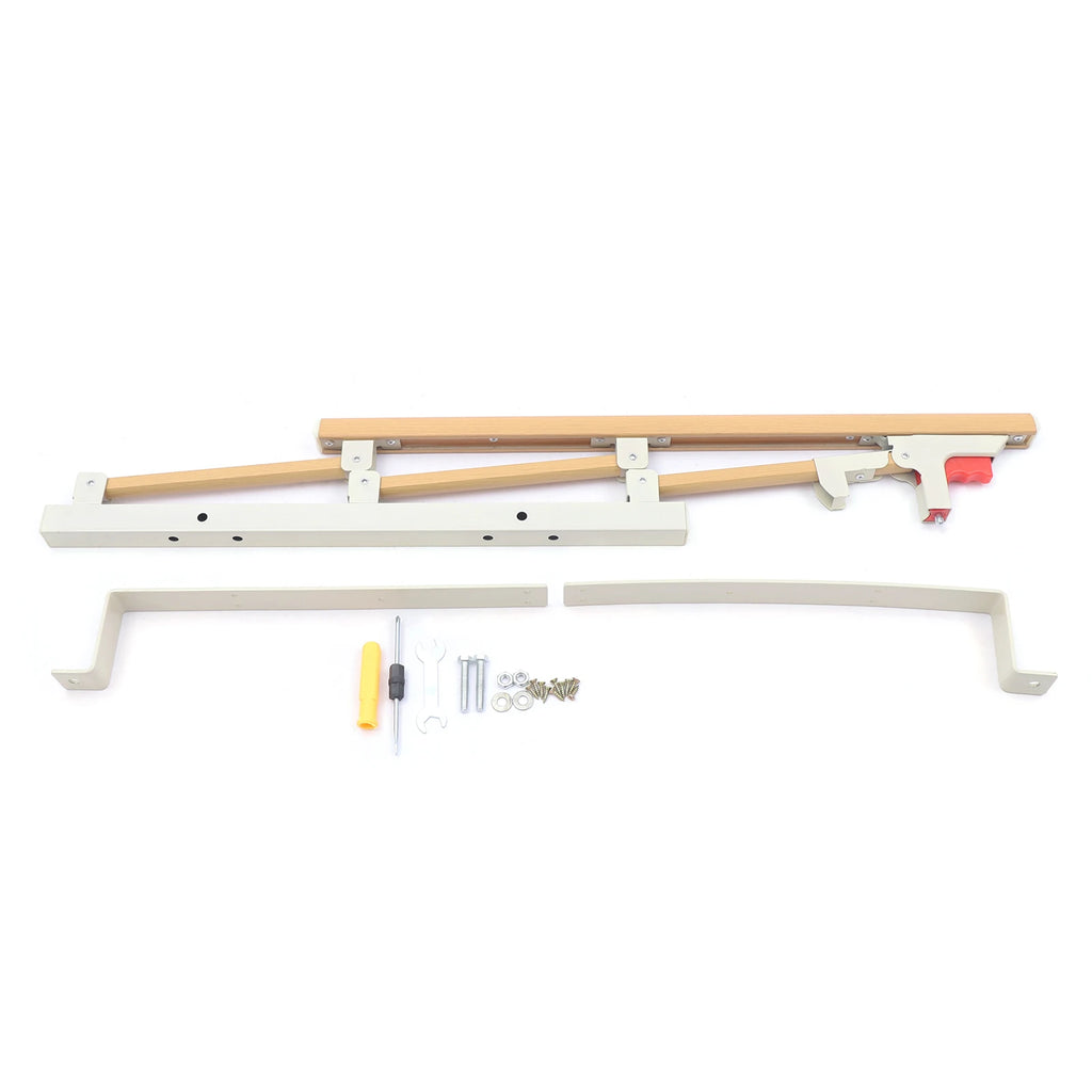 Bedside Foldable Wooden Bed Rail for Elderly Easy to Assemble, Bed Rail Safety Frame for Seniors Pregnant Patients, Bed Handrail