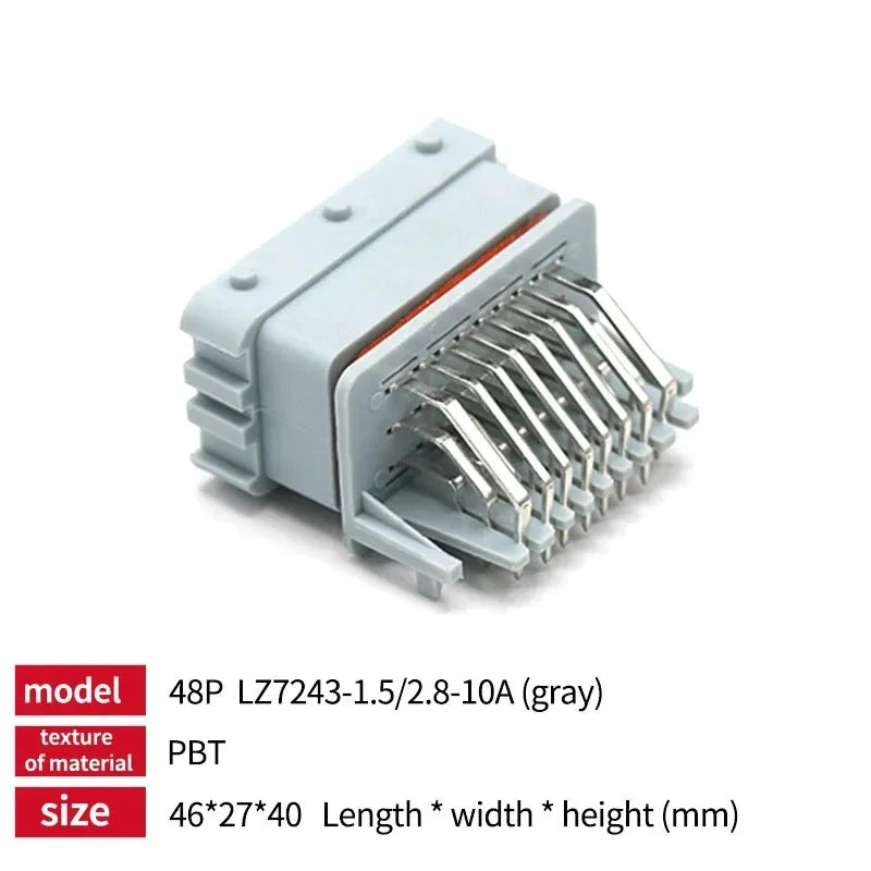 1/5sets ECU Car Controller Circuit Board Matching Aluminum Alloy Shell Box Plug Automotive Motor Auto Connector 48P