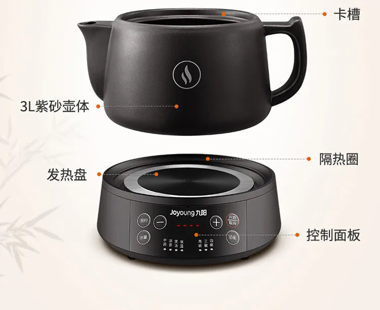 Joyoung Automatic Herbal Medicine Pot Black Separated HealthCare Pot 220V