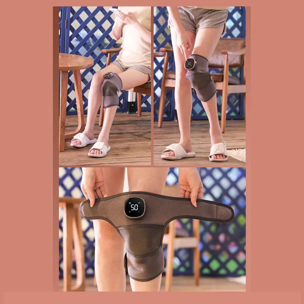 3in 1 Shoulder Knee Eblow Heated Vibration Knee Massager Pad for Joint Pain Relief Health Care Shoulder Arthritis Support B N9D6