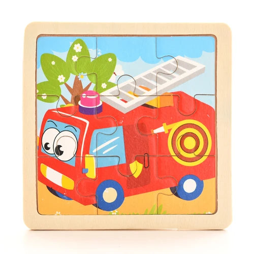 Baby Wooden Montessori Puzzle Child Game Wooden Puzzle 3D Cartoon Animal Puzzle Babies Toys Puzzles For Kids 1 2 3 Year Old