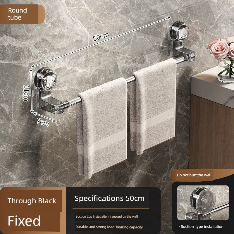 Suction Cup Towel Rack Bathroom Punch-Free Bathroom Retractable Towel Bar Storage Rack Bathroom Bath Towel Storage Rack