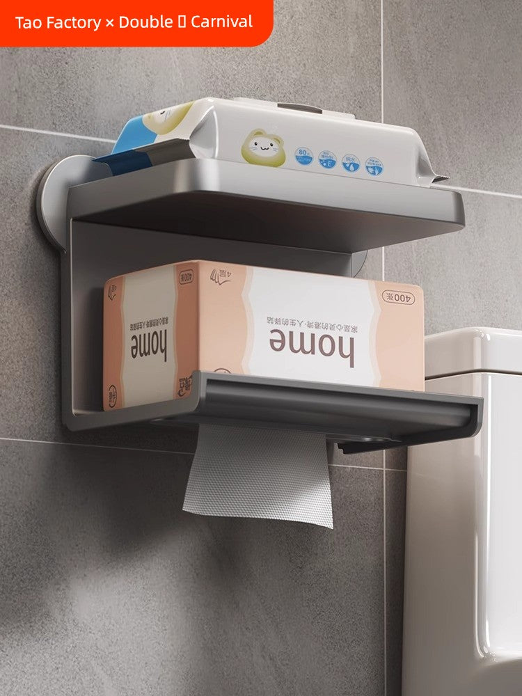 Bathroom Storage Rack Wall Hanging Waterproof Tissue Box