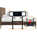 Adjustable Bed Rails for Elderly Adults Safety with Motion Light,Foldable Heavy Duty Bed Rail with Extended Grab Bar,Pouch Bag