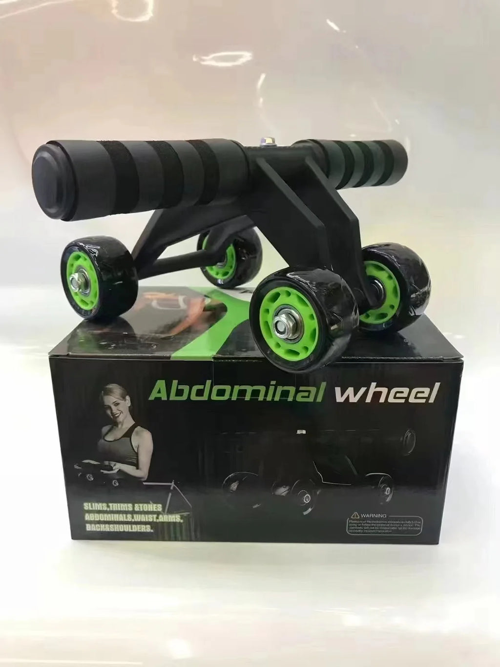 Big Abdominal Quad Roller for Ab Workout, Fitness Equipment, Ab Roller for Core Exercises, Abdominal Roller for Home Gym Muscles