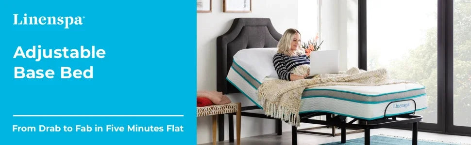 Adjustable Bed Frame - Independent Head and Foot Incline  Powerful Quiet Motor  Easy Tool Free Assembly  Lounging