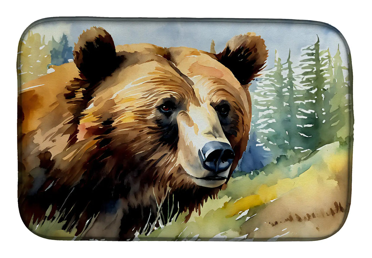 Esterilla para secar platos con forma de oso grizzly