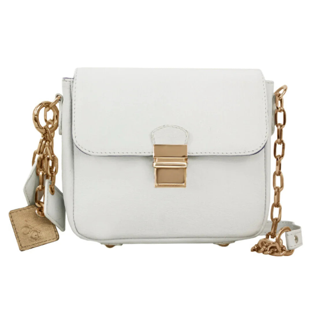 Bolso de mano de piel pequeño color blanco (opción 2)