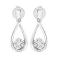 .925 Sterling Silver 1/3 cttw Lab Grown Diamond Drop Earring (F-G Color, VS2-SI1 Clarity)