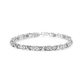 Pulsera de eslabones de diamantes redondos de 1/4 ct en plata de ley 925 (tamaño 7,50 in) (color IJ, claridad I2-I3)
