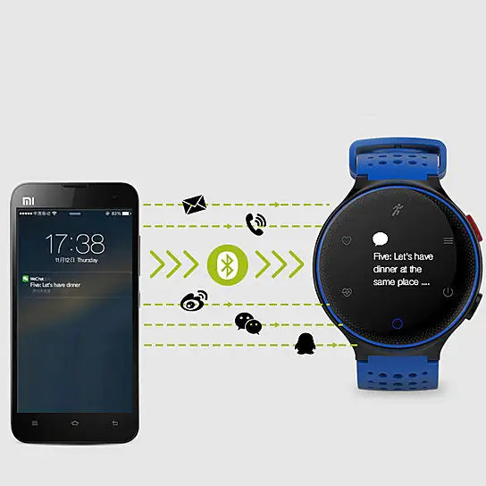 Reloj deportivo Smart Fit resistente al agua con monitor activo de frecuencia cardíaca y presión arterial