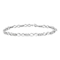 Bracelet à maillons infinis en argent sterling 925 avec diamants sertis miracles 1/4 ct (couleur IJ, pureté I3-Promo) - 7,25"