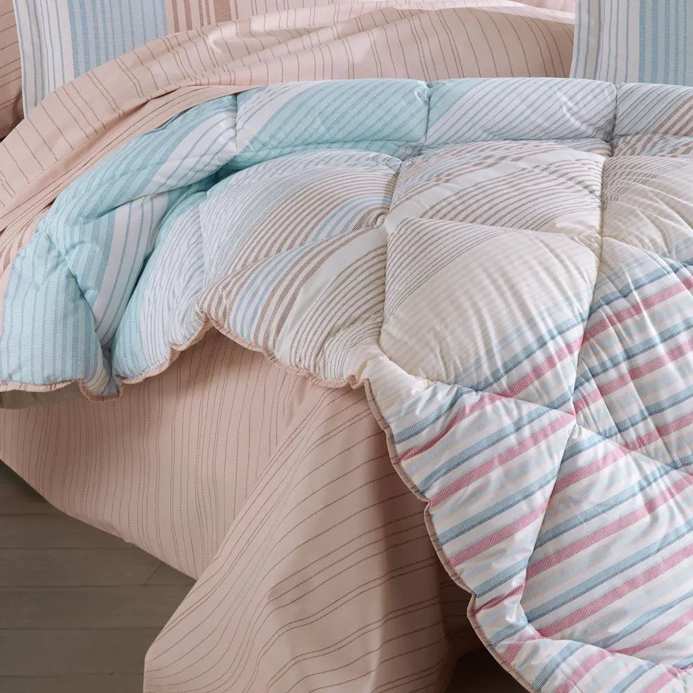 Hobby Trella Turquoise - Juego de cama doble de popelina