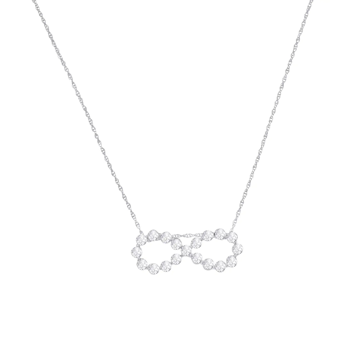 Collar con colgante de infinito de diamantes de 1/4 ct en plata de ley 925 (IJ, I2-I3)