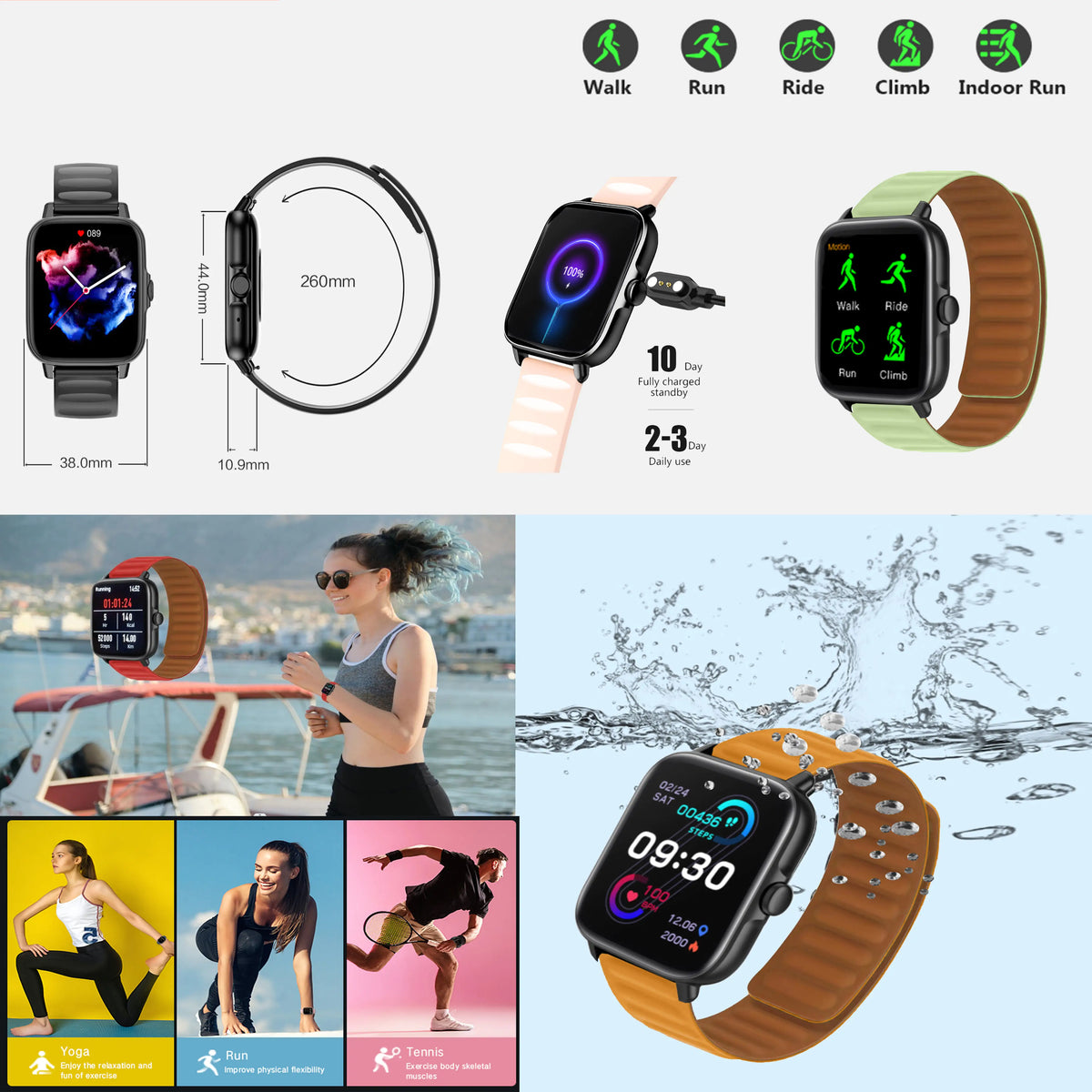 Smartwatch SmartPRO con correa magnética y rastreador de actividad