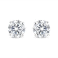 Aros con bisel y cierre de rosca de diamantes negros de talla brillante de 1 1/2 ct en plata esterlina 925 (color elegante, claridad I2-I3)