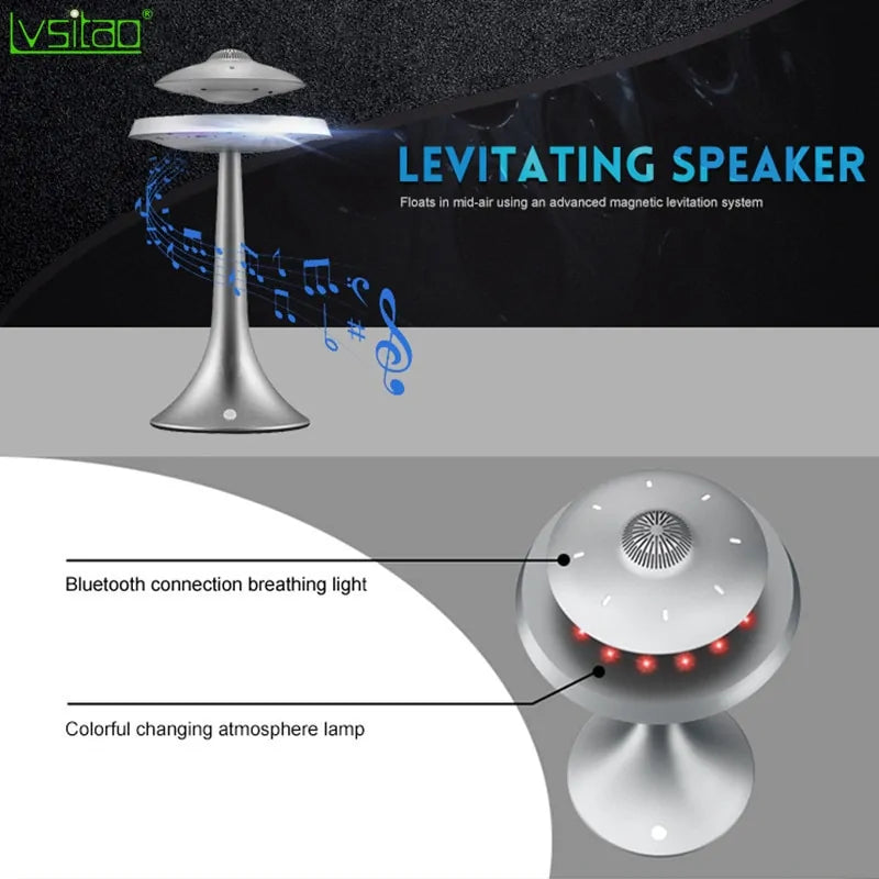 Lámpara OVNI con altavoz y levitación magnética LED