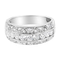 Anillo de cóctel cultivado en laboratorio de 1 ct en plata esterlina 925 (color FG, claridad VS2-SI1)