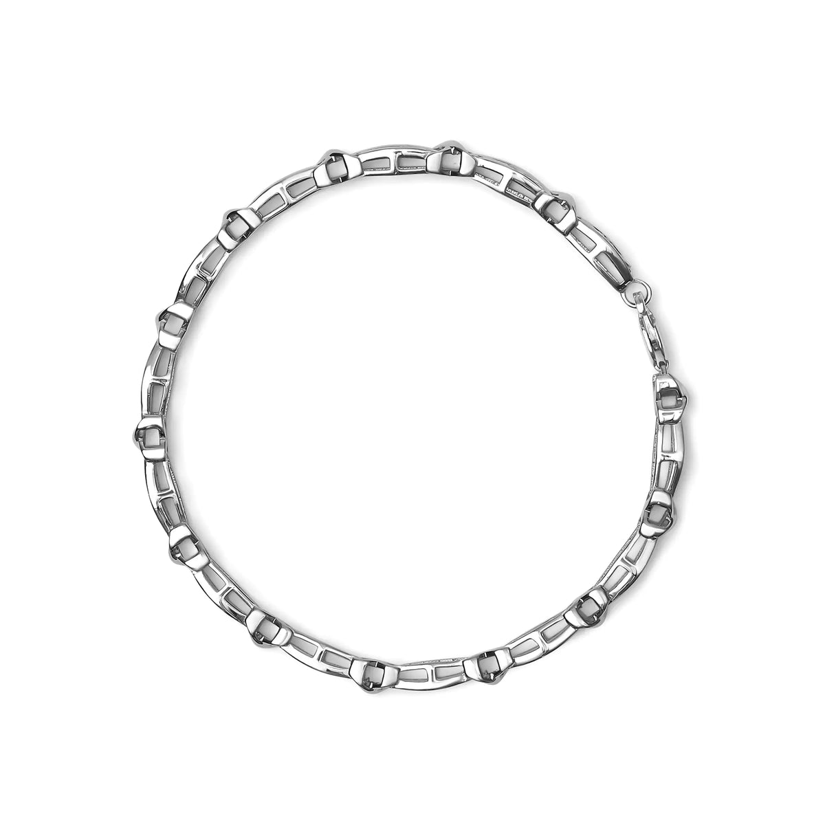 Pulsera de eslabones de diamantes redondos de 1/4 ct en plata de ley 925 (tamaño 7,50 in) (color IJ, claridad I2-I3)