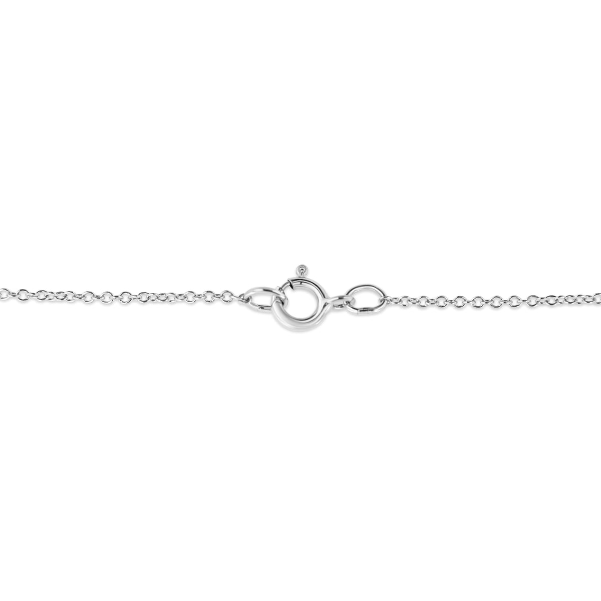Collar con colgante de flor de 18" con detalles de diamantes engastados en pavé en plata esterlina 925 (color IJ, claridad I1-I2)