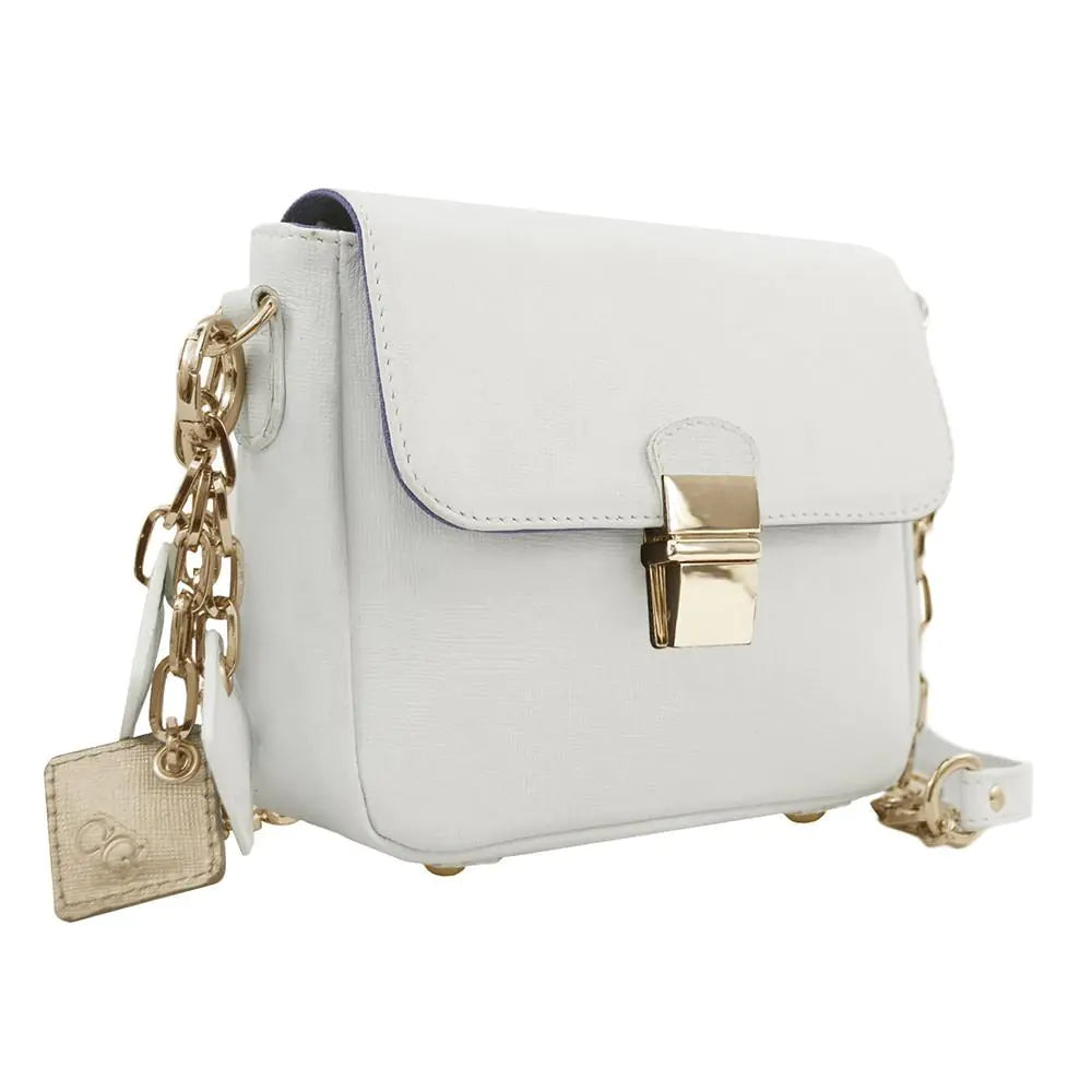 Bolso de mano de piel pequeño color blanco (opción 2)
