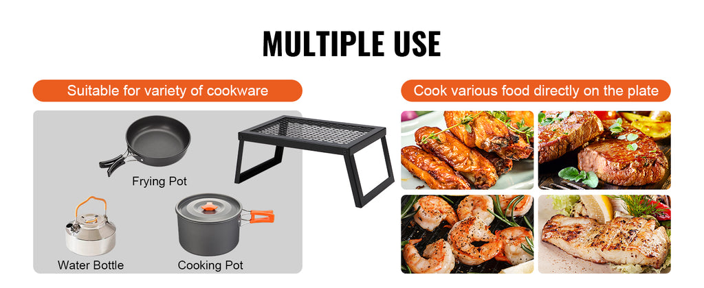 VEVOR 18/24in Barbecue Charcoal Grill Outdoor Home Appliance for Outdoor Cooking Camping Picnics Beach