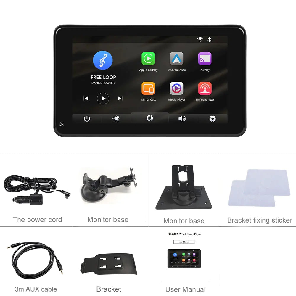 Radio multimedia para coche Podofo Universal de 7''