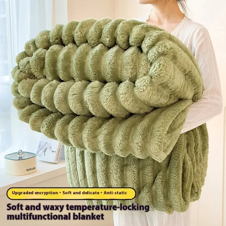 VelvetCozy Solid Color Thickened Nap Blanket