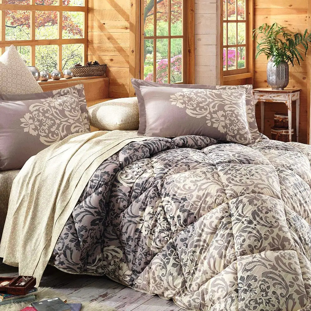Juego de cama doble de popelina Hobby Serenity Gray