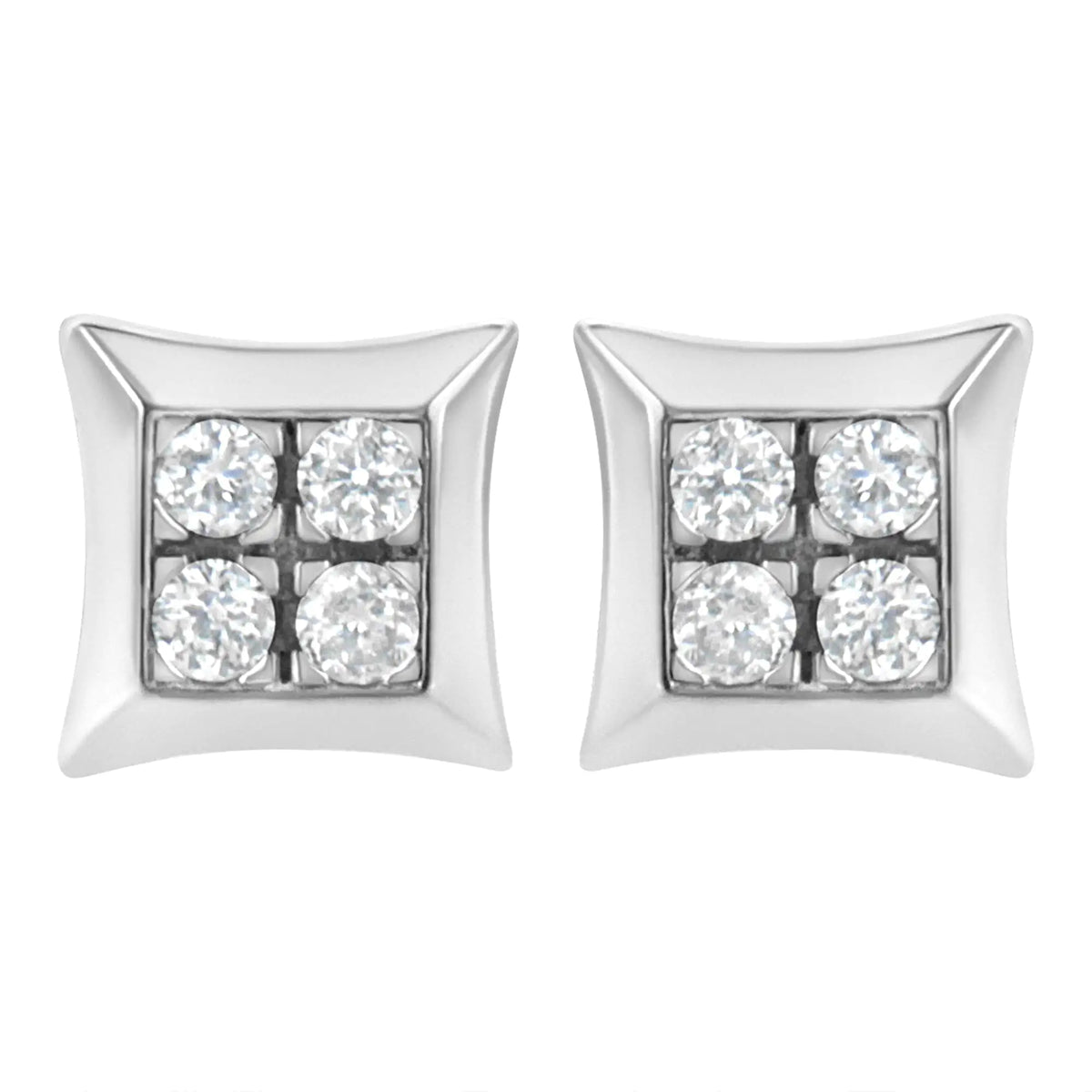 Pendiente de plata de ley 925 con forma de cometa de diamantes cultivados en laboratorio de 1/4 ct (color FG, claridad VS2-SI1)