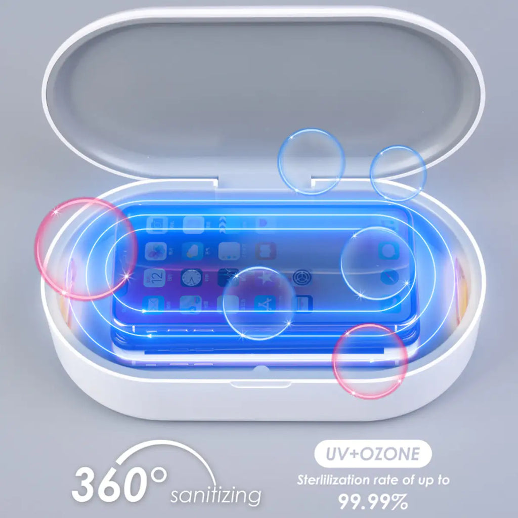 Sanicharge O2 Nettoie et charge votre téléphone