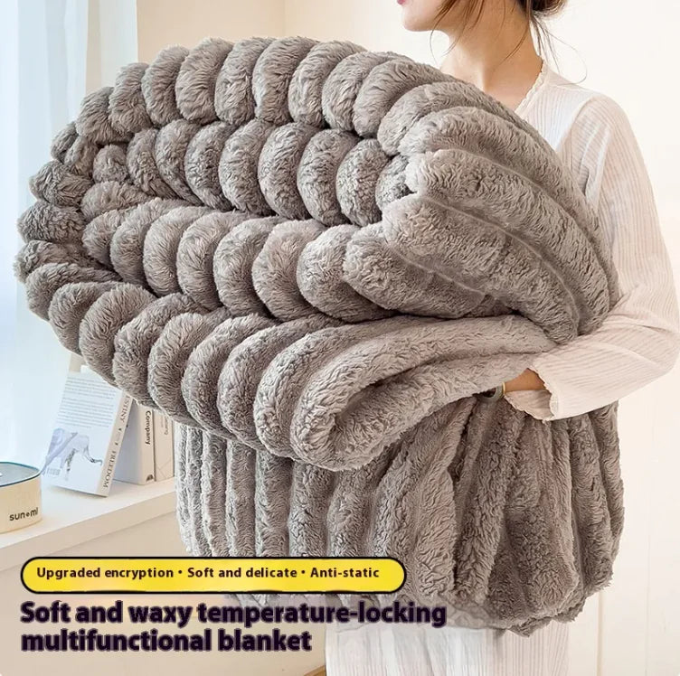 VelvetCozy Solid Color Thickened Nap Blanket