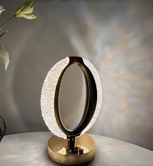 Luz de noche táctil con forma de estrella de cristal