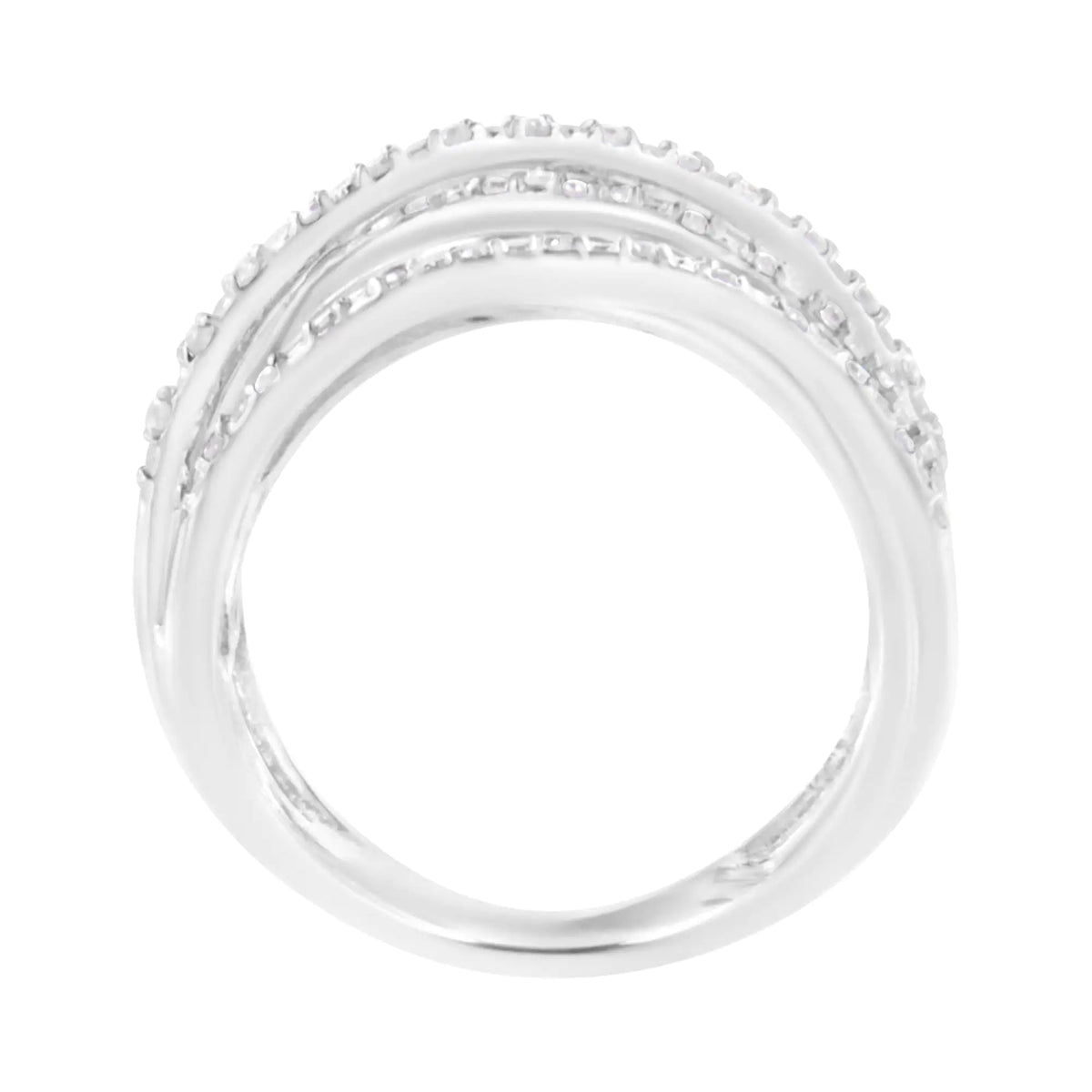 Anillo de compromiso con diamantes de talla redonda engastados en garras de 1/4 ct en plata de ley 925 (color IJ, claridad I1-I2)