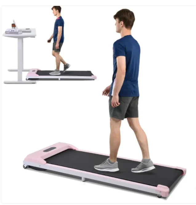 2 In 1 Under Desk Electric Treadmill 2.5HP, Remote Control, Display, Walking Jogging Running Machine Fitness Equipment For Home Gym Office